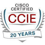CCIE 20+ Year Logo